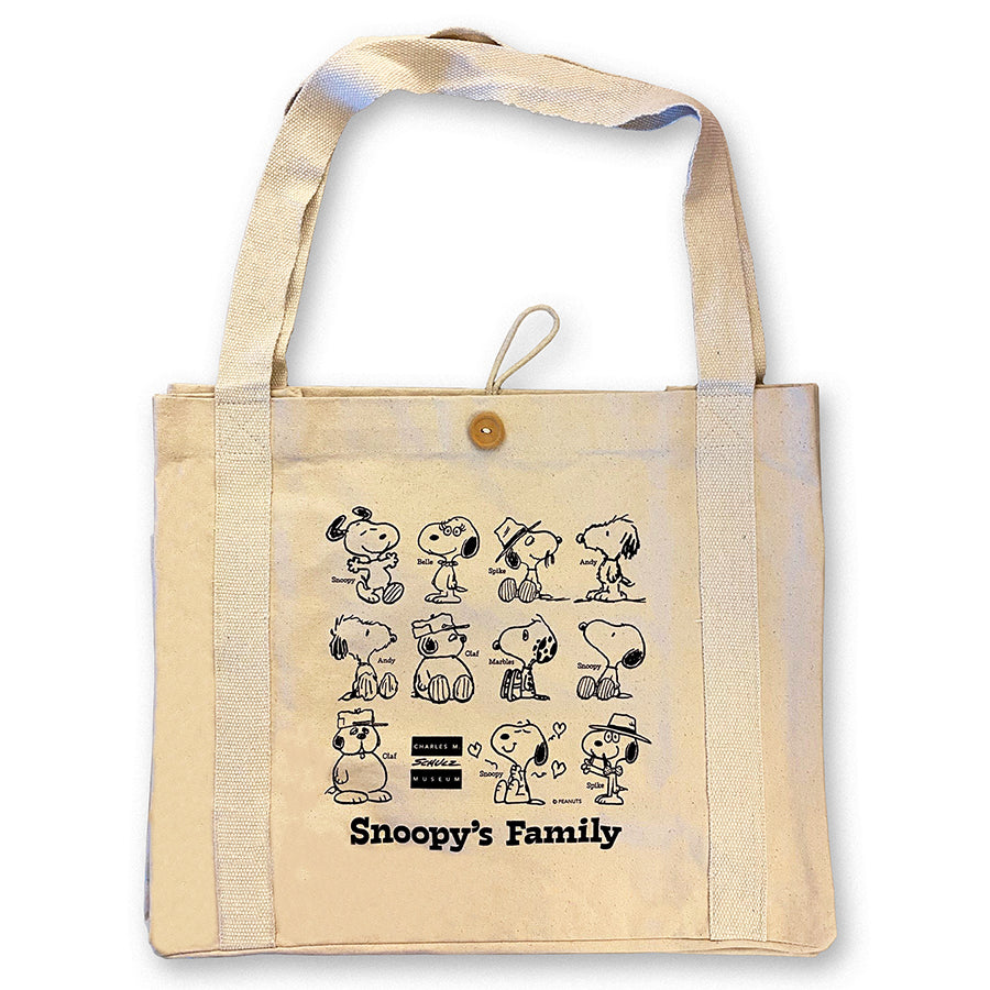 Snoopy's Family Canvas Tote – CHARLES M. SCHULZ MUSEUM STORE