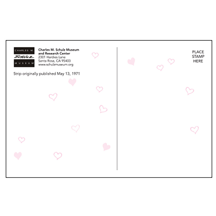 Love Letter Postcard CHARLES M. SCHULZ MUSEUM STORE