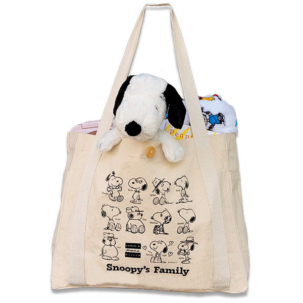 Snoopy's Family Canvas Tote